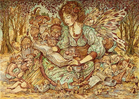 Storytime art print by John Arthur