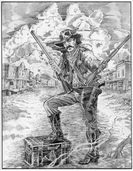 Standoff at Eaves Ranch art print by John Arthur