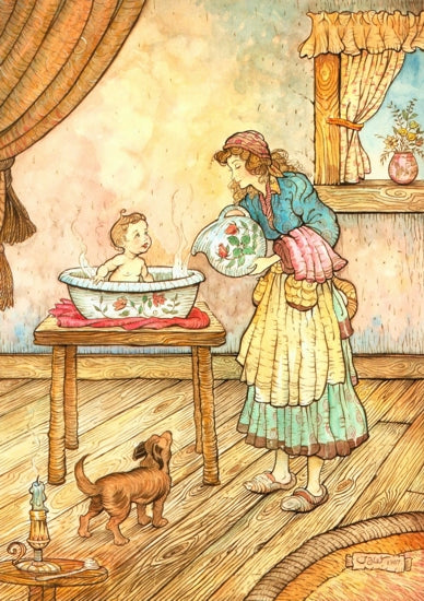 Baby's Bath art print by John Arthur