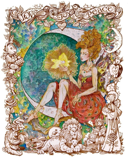 Luna Christmas art print by John Arthur